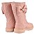 BOTA MENINA WONDER - COR ROSA MATELASSÊ - APLICAÇÃO LAÇO - LINHA KIDS - Imagem 4