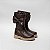 BOTA MENINA WONDER - COR CAFÉ MATELASSÊ - APLICAÇÃO LAÇO - LINHA KIDS - Imagem 1