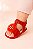 SANDALIA FEMININA POMPOM - COR VERMELHA - LINHA BABY - Imagem 2