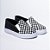 SLIP ON MASCULINO - PRETO E BRANCO QUADRICULADO - LINHA KIDS - Imagem 1