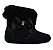 BOTA MENINA - CAMURÇA PRETO - DETALHE EM LAÇO CETIM - LINHA BABY - Imagem 4