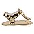 SANDALIA FEMININA - DEDINHO - OURO LIGHT LUXO - LINHA BABY - Imagem 4