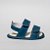 SANDALIA MASCULINA ADVENTURE VELCRO DUPLO - COR AZUL PETROLEO/MARINHO - LINHA BABY - Imagem 2