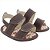 SANDALIA MASCULINA ADVENTURE VELCRO DUPLO - COR CAFÉ - LINHA BABY - Imagem 5