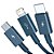 Cabo 3 em 1 Micro USB Tipo C Lightning 3.5A Azul Baseus CAMLTYS-03 - Imagem 2