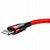 Cabo USB-A x Lightning 1m Reforçado Vermelho Baseus CALKLF-B09 - Imagem 2