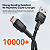 Cabo USB-A x USB-C FastCharge 100W 6A Nylon 1m Toocki TQ-X12 - Imagem 2