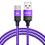 Cabo USB-A x USB-C Quick Charge 66W 6A Nylon 2m Uslion - Imagem 9
