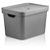 Caixa Organizadora Cube M Alta Com Tampa 18 Litros Cinza - Imagem 1