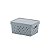 Cesto Organizador C/ Tampa 19 x 14 x 10 cm Quadratta Grey - Imagem 1