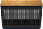 Cesto Organizador Grid 20 Litros Tampa Bambu Preto - Imagem 2