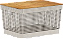 Cesto Organizador Grid 20 L Tampa Bambu Bege - Imagem 1