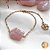 Pulseira Quartzo Rosa Solitário - Dourada - Imagem 2
