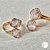 Anel Quartzo Rosa Duplo - Banho Ouro - Cura e Amor Próprio - Imagem 2