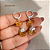 Brinco Argola Citrino Comercial Duplo Prateado - 2 Cristais com Fecho Click - Imagem 3