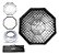 Softbox Bowens Com Grid Colmeia Godox 95cm Octagonal Para Flash Tocha  Tripe 2,40mts - Imagem 2