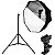 Softbox Greika  95cm Difusor Branco Preto Prata Octabox  c/tripe 2,40  e Suporte Speedlight - Imagem 1
