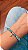 Pulseira Jade acqua marinha com pingente cacto. - Imagem 1