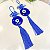 Olho grego em vidro com detalhe em macrame - Imagem 1