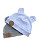 Kit touca orelhinha Gorro RN - Cinza + Branca (2 peças) - Imagem 1