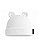 Gorro orelhinha - touca RN soft branca - Imagem 1
