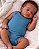 Body Bebê sem mangas RN – Azul Índigo 100% algodão - Imagem 1