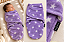 Swaddle ajustável com velcro - Estelar Lilás - Imagem 5