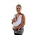 Camiseta Sling My Gutti Baby Branco com Cinza Feminina - Imagem 1
