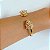 Pulseira bracelete leão liso 18cm de diâmetro com banho de ouro 18k - Imagem 5