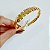 Pulseira bracelete liso com detalhes 19cm de diâmetro com banho de ouro 18k - Imagem 9