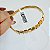 Pulseira bracelete liso com detalhes 19cm de diâmetro com banho de ouro 18k - Imagem 7