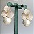 Brinco de flor 3 pétalas cravejadas com zircônias cristal e pérola shell com Banho de Ouro 18k - Imagem 15