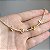Pulseira ou Tornozeleira Love Cravejada com Zircônias Cristal com Banho de Ouro 18k - Imagem 7