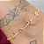 Pulseira ou Tornozeleira Love Cravejada com Zircônias Cristal com Banho de Ouro 18k - Imagem 2