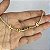 Pulseira ou Tornozeleira Love Cravejada com Zircônias Cristal com Banho de Ouro 18k - Imagem 4