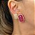 Brinco ear cuff dubai cravejado com zircônias na cor cristal e fusion (na cor verde esmeralda ou pink) com banho de ouro 18k - Imagem 15