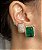 Brinco ear cuff dubai cravejado com zircônias na cor cristal e fusion (na cor verde esmeralda ou pink) com banho de ouro 18k - Imagem 2
