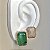 Brinco ear cuff dubai cravejado com zircônias na cor cristal e fusion (na cor verde esmeralda ou pink) com banho de ouro 18k - Imagem 7