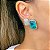 Brinco ear cuff dubai cravejado com zircônias na cor cristal e fusion (nas cores verde esmeralda ou turmalina azul) com banho de ródio branco - Imagem 8