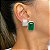 Brinco ear cuff dubai cravejado com zircônias na cor cristal e fusion (nas cores verde esmeralda ou turmalina azul) com banho de ródio branco - Imagem 12