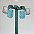 Brinco ear cuff dubai cravejado com zircônias na cor cristal e fusion (nas cores verde esmeralda ou turmalina azul) com banho de ródio branco - Imagem 6