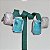 Brinco ear cuff dubai cravejado com zircônias na cor cristal e fusion (nas cores verde esmeralda ou turmalina azul) com banho de ródio branco - Imagem 1