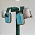Brinco ear cuff dubai cravejado com zircônias na cor cristal e fusion (nas cores verde esmeralda ou turmalina azul) com banho de ródio branco - Imagem 4