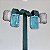 Brinco ear cuff dubai cravejado com zircônias na cor cristal e fusion (nas cores verde esmeralda ou turmalina azul) com banho de ródio branco - Imagem 9