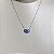Colar olho grego cravejado com zircônias cristal e azul em prata 925 com banho de ródio branco - Imagem 4