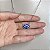 Colar olho grego cravejado com zircônias cristal e azul em prata 925 com banho de ródio branco - Imagem 1