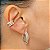 Piercing Fake (de Encaixe) Cravejado com Zircônias Cristal e Rainbow em PRATA 925 com Banho de Ouro 18k ou Ródio Branco (Unitário) - Imagem 3