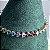 Pulseira riviera cravejada com zircônias coloridas (rainbow) 19cm de comprimento com banho de ródio branco - Imagem 6
