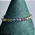 Pulseira riviera cravejada com zircônias coloridas (rainbow) 19cm de comprimento com banho de ródio branco - Imagem 8