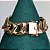 Pulseira de elos quadrados lisos e cravejados com zircônias na cor cristal 18cm de comprimento com banho de ouro 18k - Imagem 12